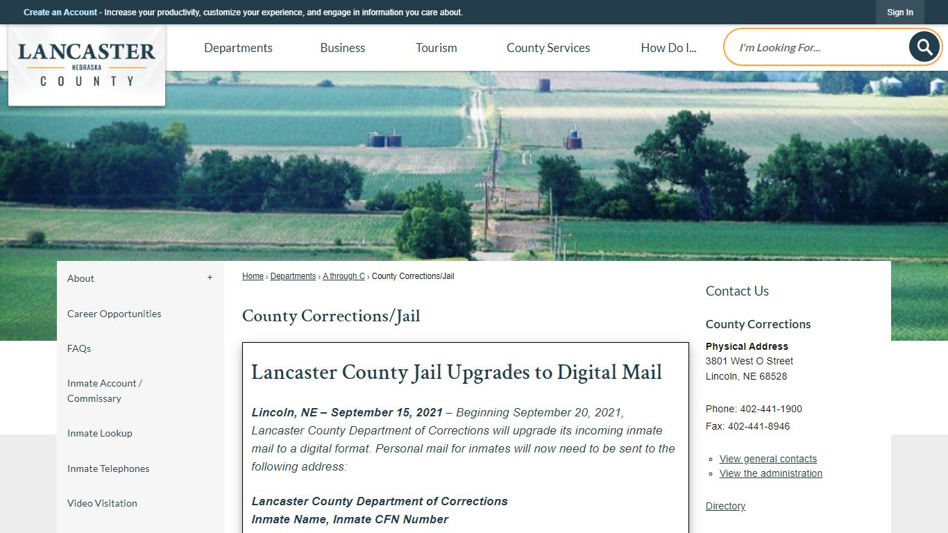 County Corrections/Jail | Lancaster County, NE